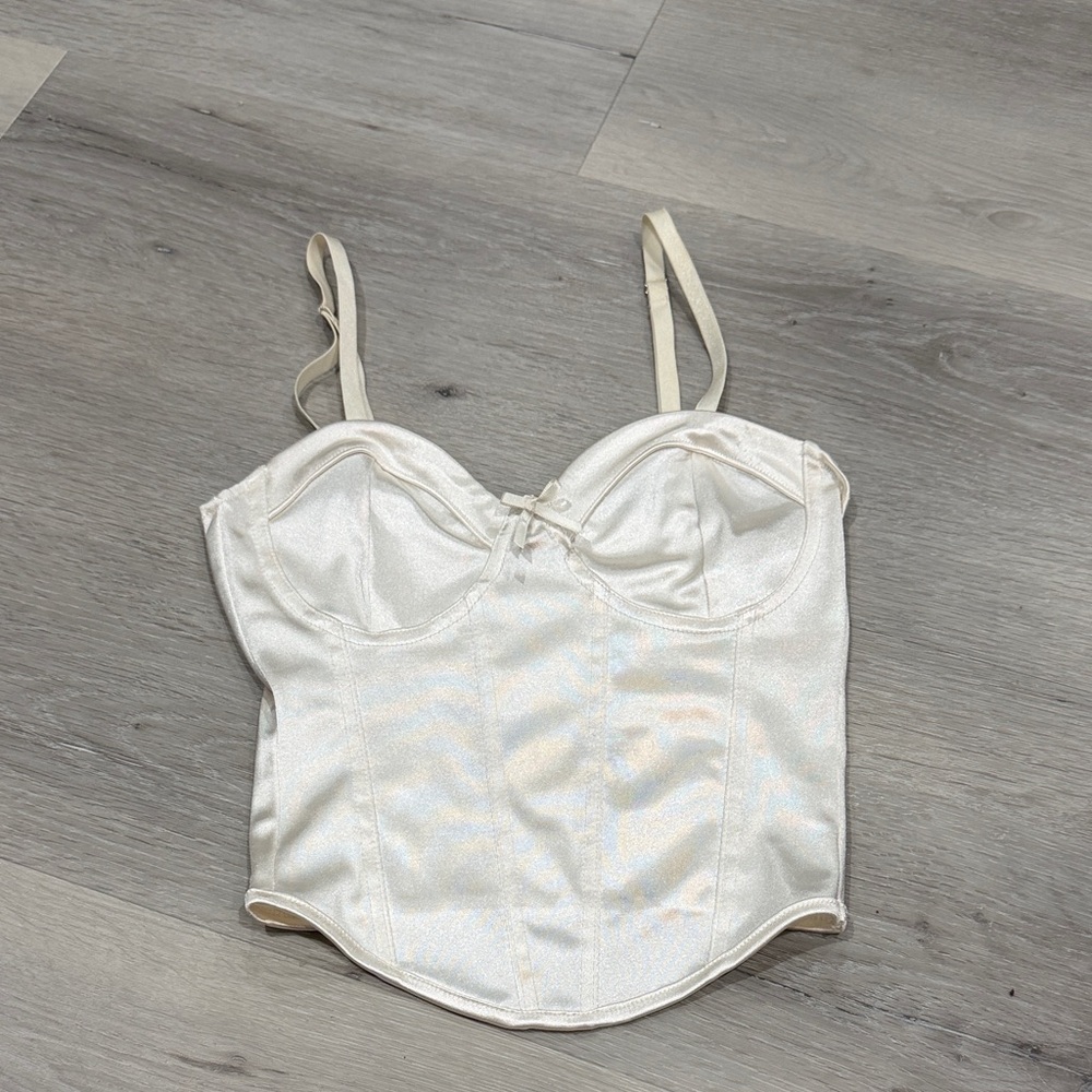 H&M Cream Bustier Top